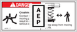 Genie 44255 DECAL,DANGER,CRUSHING HAZARD