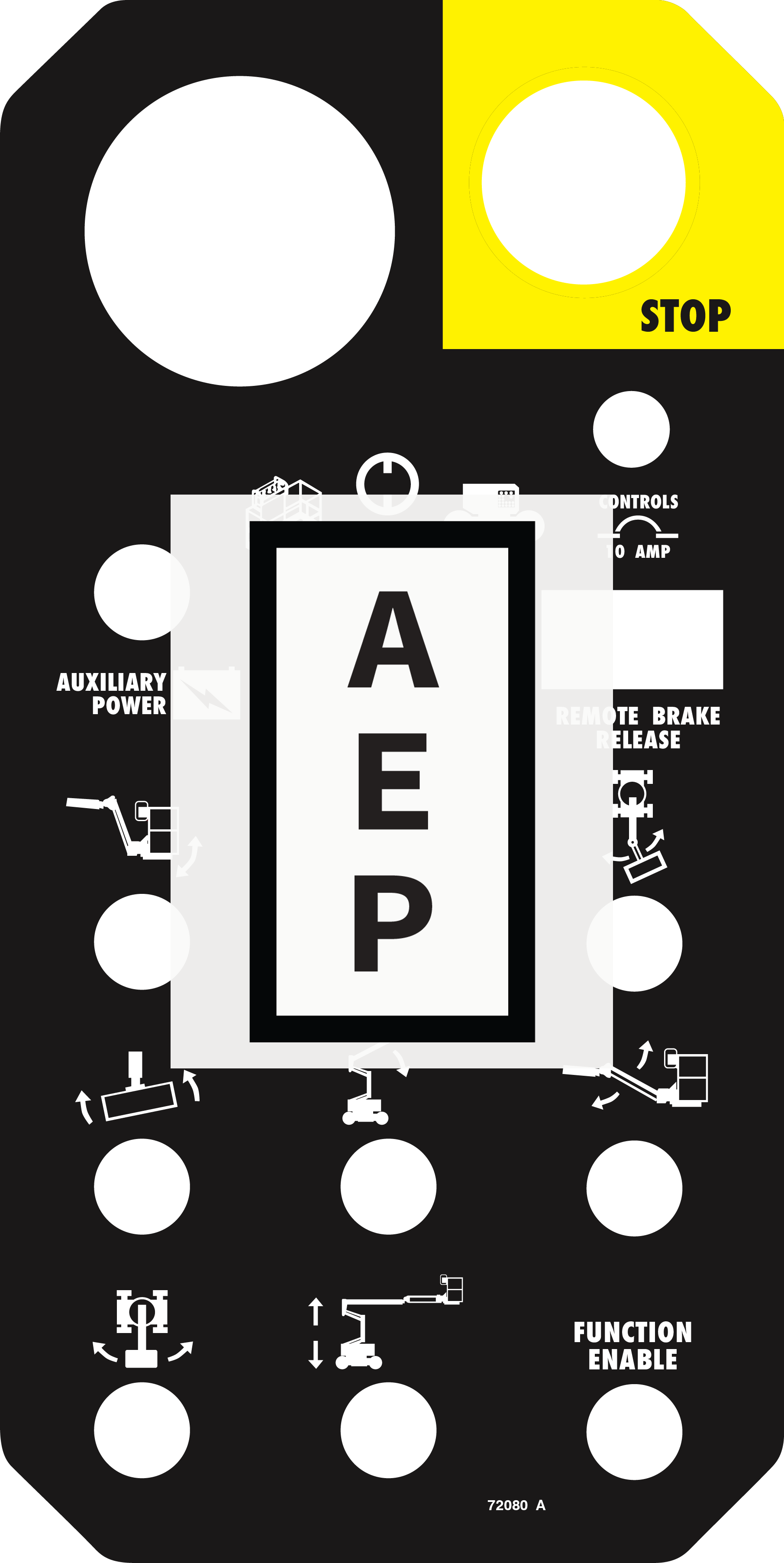 Genie 72080 Decal, Ground Control Panel | Aerial Equipment Parts