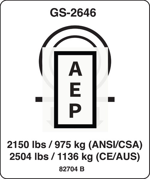 82704 Decal,Label,Wheel Load 2646 For Genie