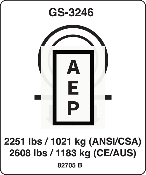 82705 Decal,Label,Wheel Load 3246 For Genie