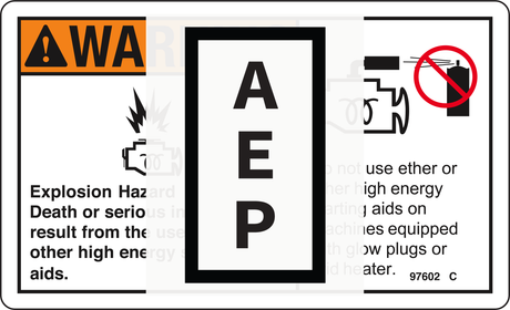 Genie 97602 DECAL,EXPLOSION HAZARD