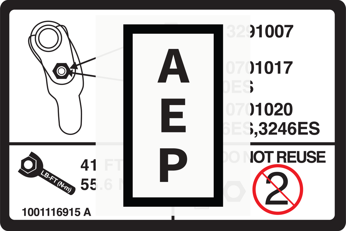 JLG 1001116915, DECAL,RETENTION HARDWARE