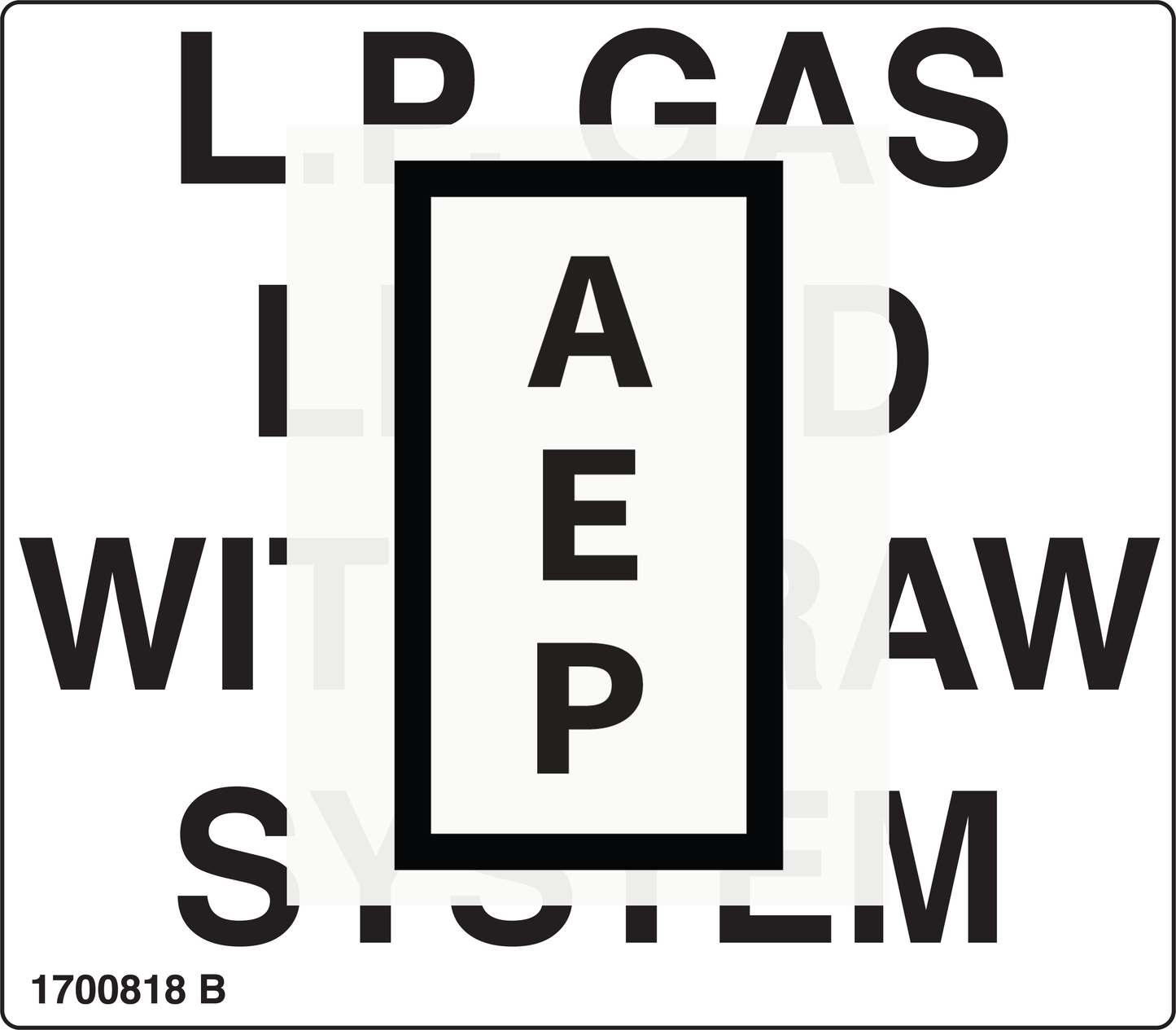 JLG 1700818, DECAL, LP GAS (ENG)