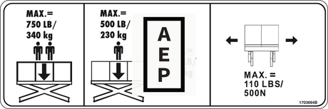 JLG 1703694, DECAL,CAP