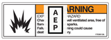 JLG 1703813, DECAL,WARNING BATT VENTILATION