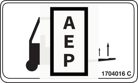 JLG 1704016, DECAL, FORKLIFT LOCATION