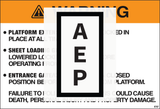 Mec 8767 Decal, Lock Warning