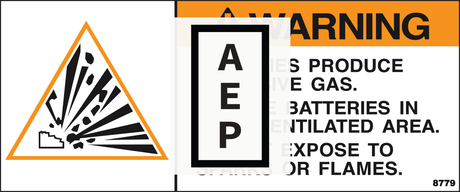 Mec 8779 Decal, Charger Battery