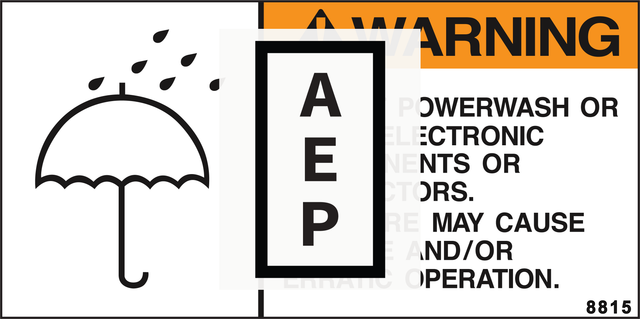 Mec 8815 Decal, Electric Moisture Warning