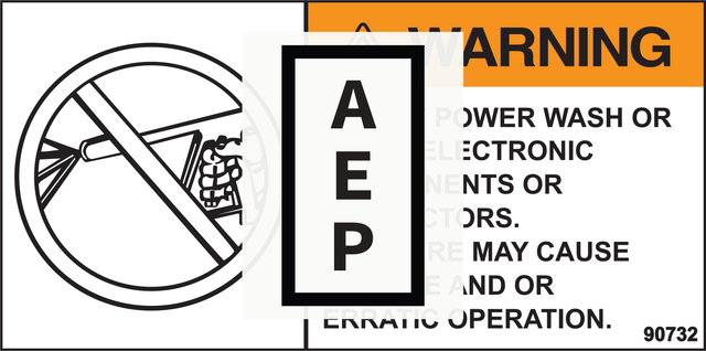 Mec 90732 Decal, Electric Moisture Warning