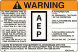 Skyjack 106704 Decal, Warning