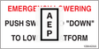 Skyjack 108442 Decal, Push SW To Down