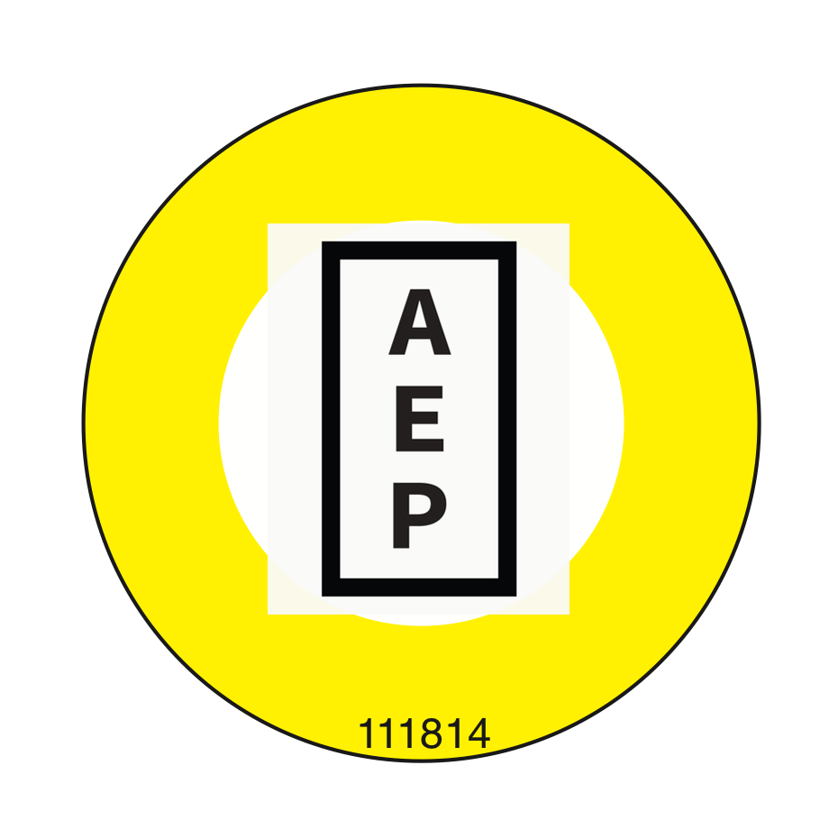 Skyjack 111814p Decal, Emergency Stop PICTURE