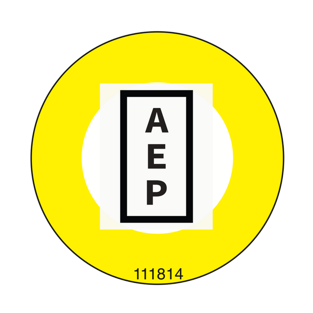 Skyjack 111814p Decal, Emergency Stop PICTURE