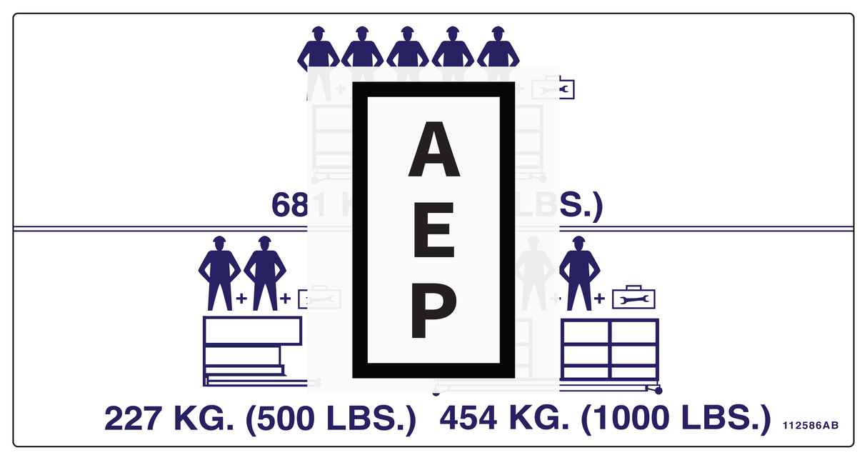 Skyjack 112586 Decal, 1500 LB. Capacity