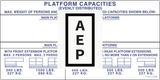 Skyjack 116114 PLATFORM CAPACITIES SJ8831