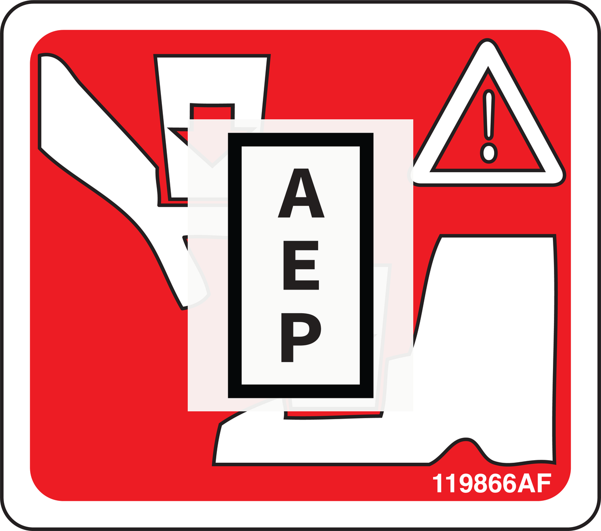 Skyjack 119866 Decal, Danger Pinch Hand/F