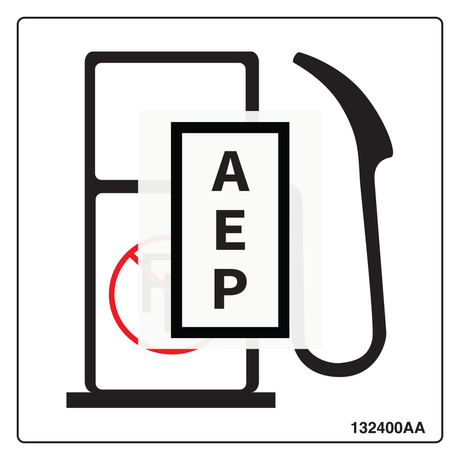 Skyjack 132400 Decal, Unleaded Fuel Only