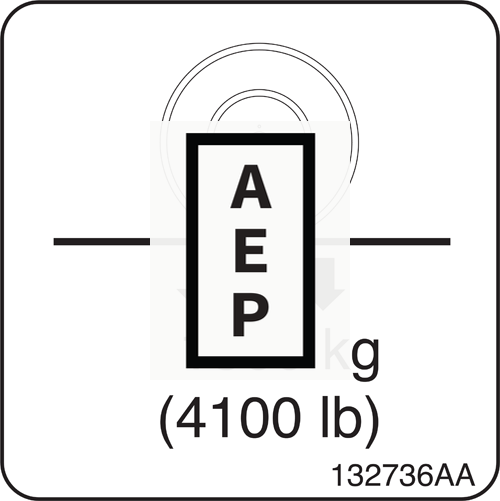 132736 Decal, Wheel Load 1860Kg P For Skyjack