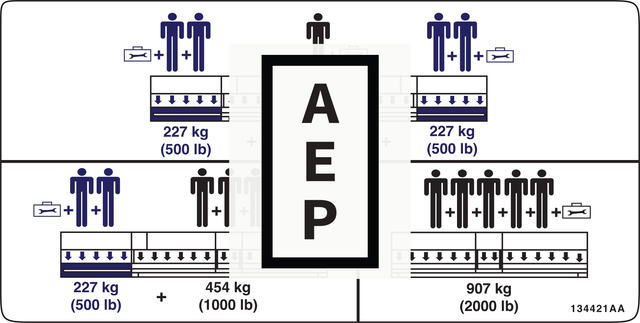 Skyjack 134421 Decal, Platform Capactiy 2