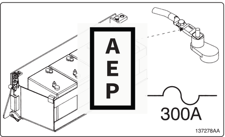 Skyjack 137278 Decal, 300A Fuse Location