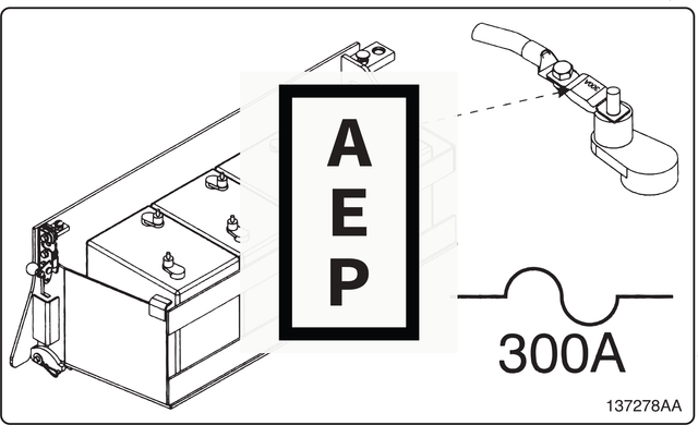 Skyjack 137278 Decal, 300A Fuse Location