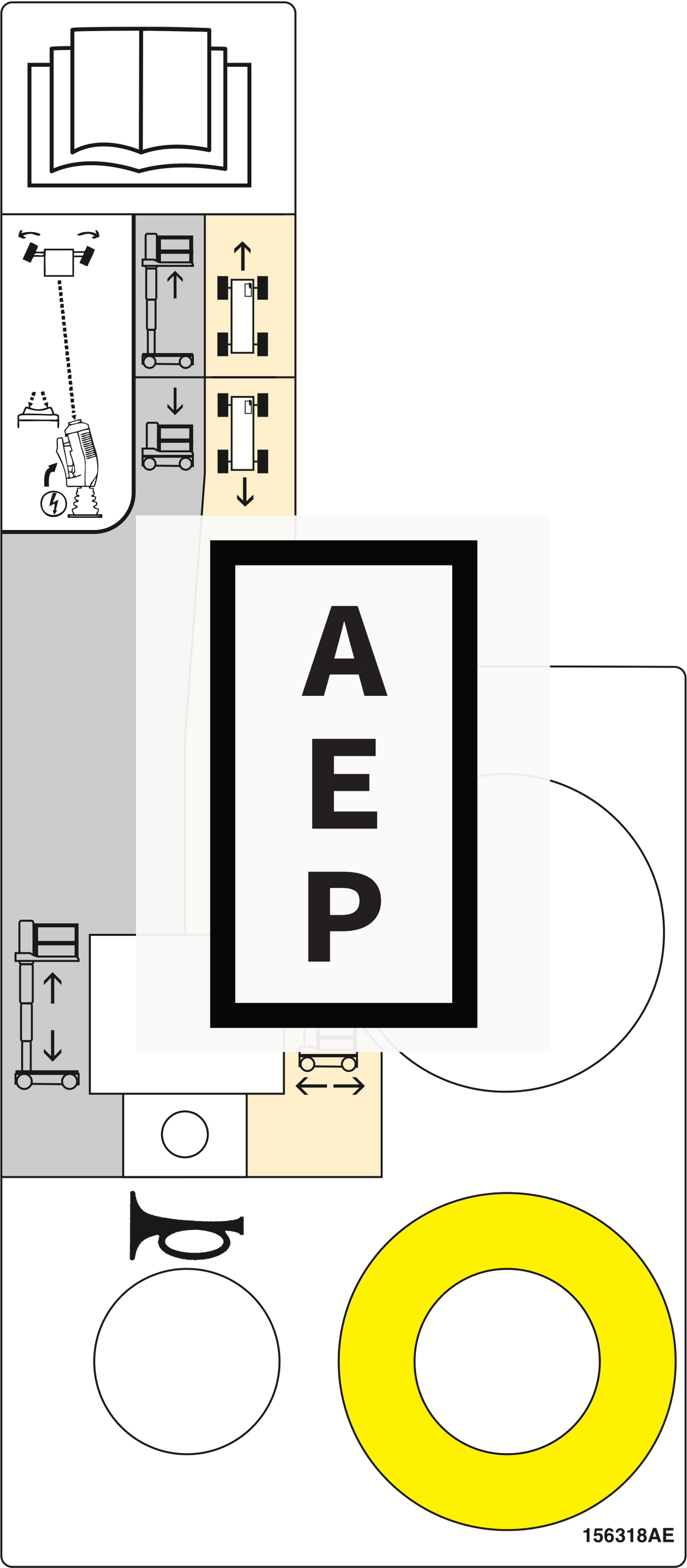 Skyjack 156318 Decal, Control Box SJ12/16