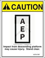 Upright 66556-000 Decal, Crush Caution