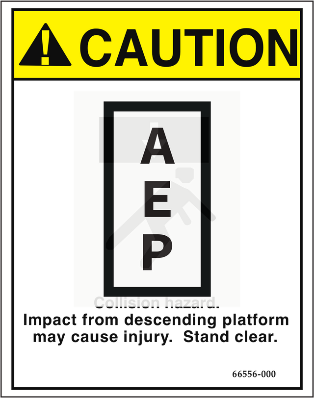 Upright 66556-000 Decal, Crush Caution