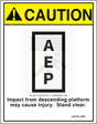 Upright 66556-000 Decal, Crush Caution